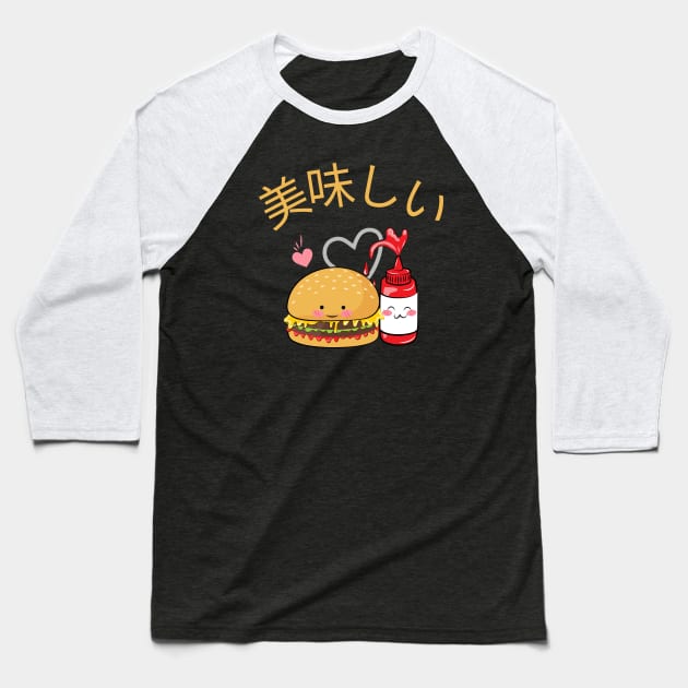 Delicious Cheeseburger v1 Baseball T-Shirt by CLPDesignLab